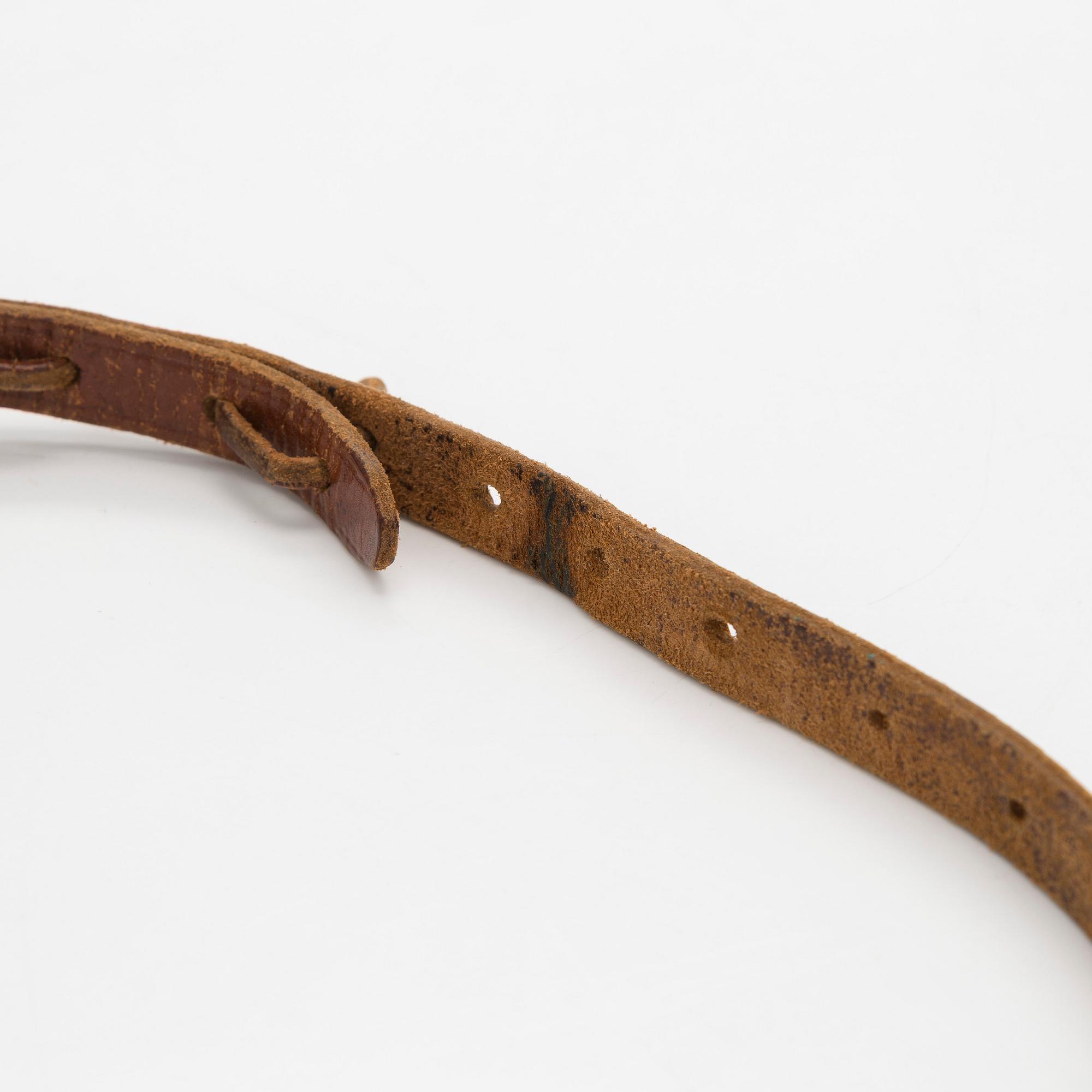 Alexander Calder, belt buckle with leather strap 1938.