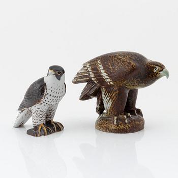 Lisa Larson, two stoneware firgurines, Gustavsberg for WWF.
