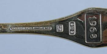SKEDAR, 5 st, sterlingsilver samt emalj, Sorenco, Danmark. 1960-/70-tal.