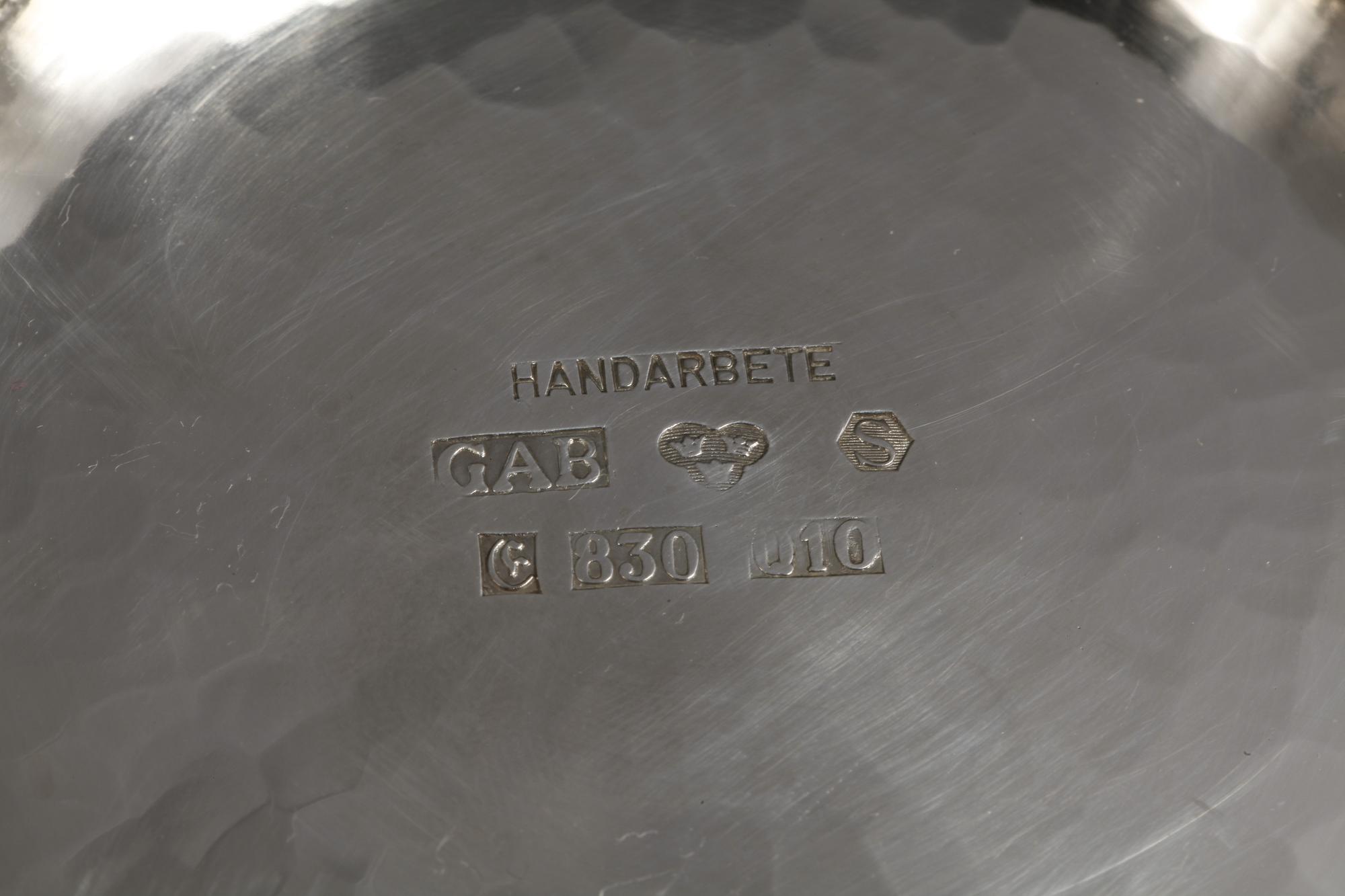 PARTI SILVER, 6 delar, bl.a. Georg Jensen, 1900-tal. Tot vikt ca 495 gram.