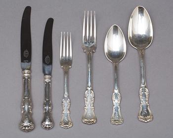 BESTICKUPPSÄTTNING, silver, Sjögren & Komstadius AB, Malmö. 1944. Vikt ca 4488g.