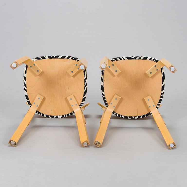 Alvar Aalto, stolar, 6 st, modell 69, Artek, 1900-talets slut.