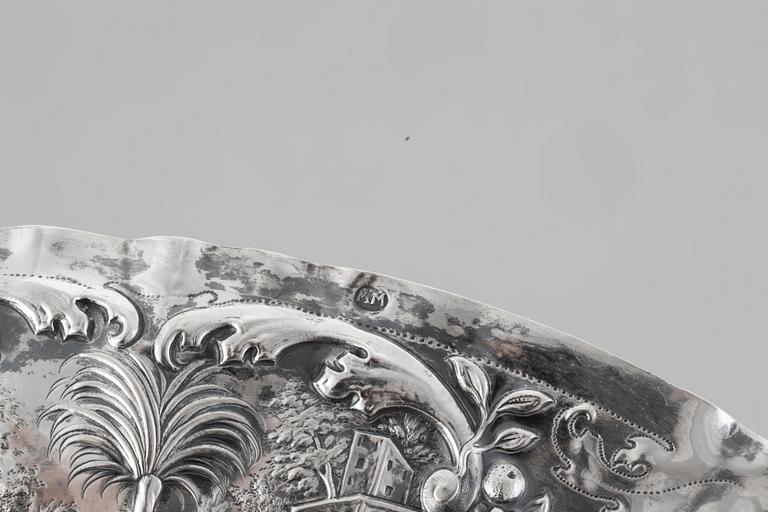 Magnus Myrman, presenterfat, silver, Norrköping (verksam 1706-1730).