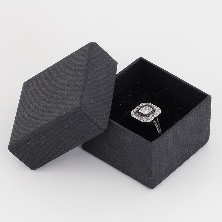 Sapphire and diamond ring.