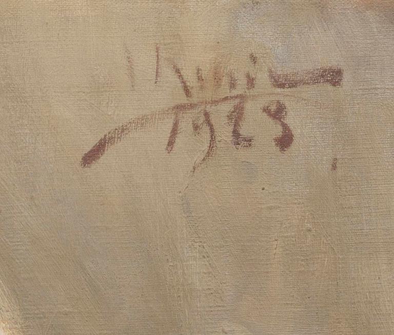 INGRID RUIN, olja på duk, signerad och daterad 1923.