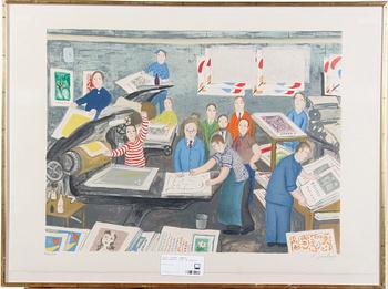 Lennart Jirlow · JIRLOW, LENNART. Färglitografi, sign. Nr 246/310.