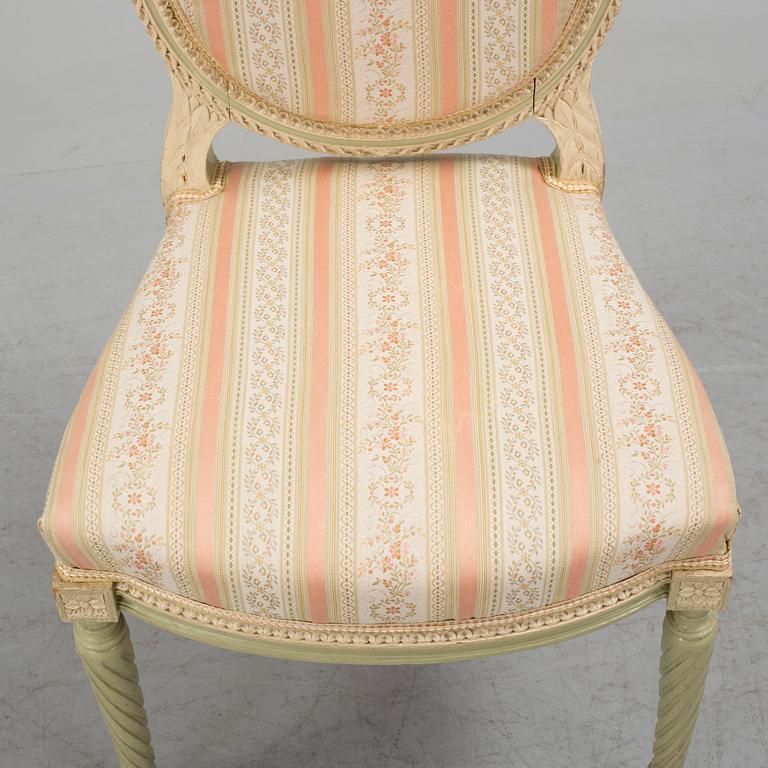 SALONGSGRUPP, 7 delar, gustaviansk stil, 1900-talets början.