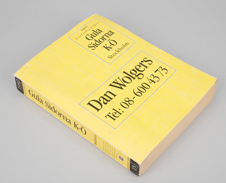 DAN WOLGERS, telefonkatalog, 1992.
