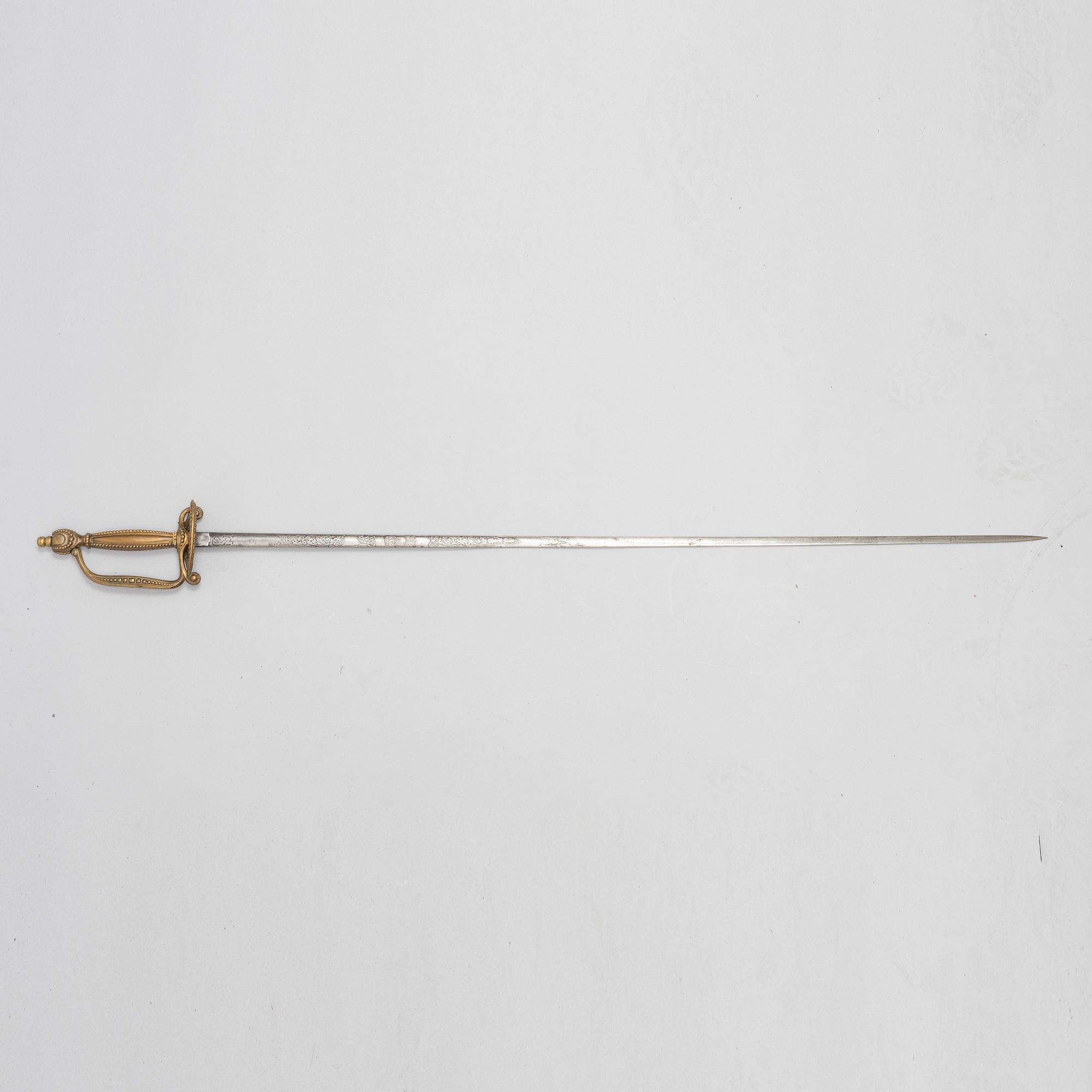 Dress sword, English early 20th century, with scabbard.