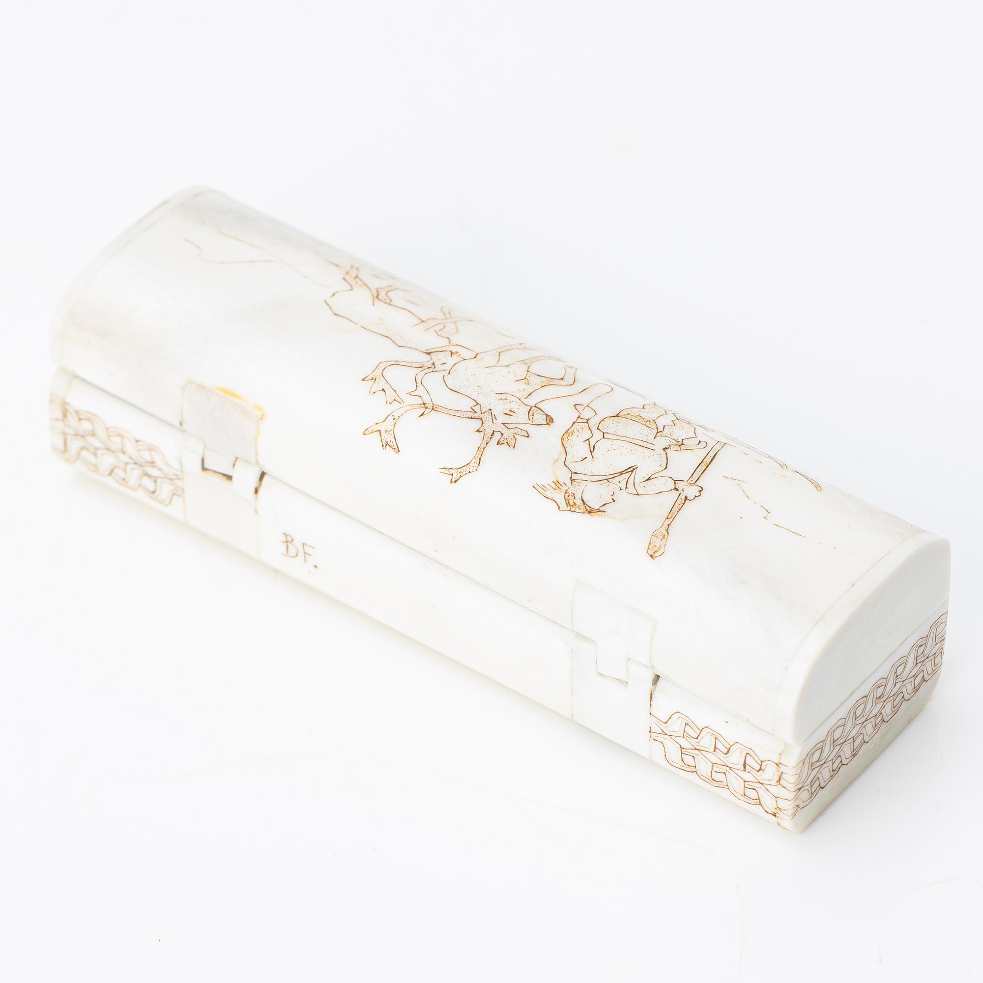 Bertil Fällman jewellery knife in box, signed, 1990s.