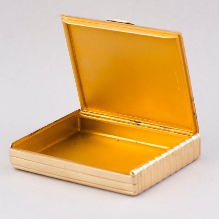 A CIGARETTE CASE, 18K gold. Georg Buchert, Helsinki Finland 1944.
