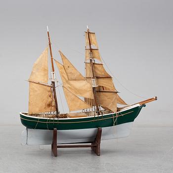 A model of a ship, mid 20th Century.