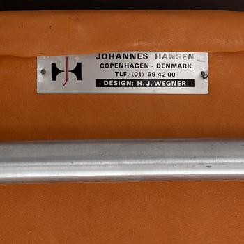 Hans J. Wegner, four 'Kastrup Airport Lounge Chairs'/'Lufthavnstolen', Johannes Hansen, Denmark, 1960s.