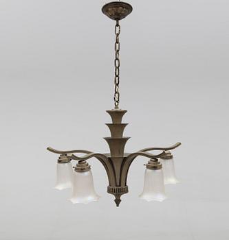 TAKLAMPA, art déco, 1900-talets första hälft. Höjd ca 45 cm.