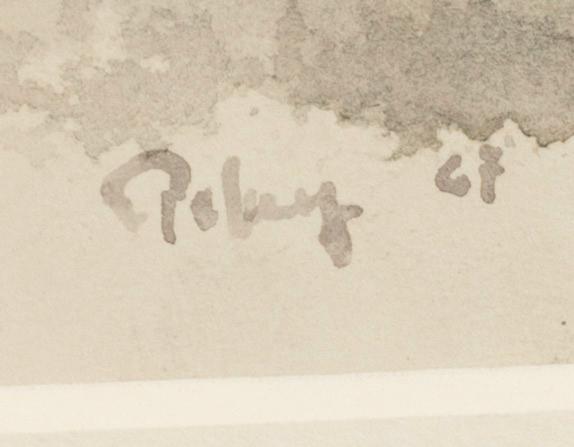 MARK TOBEY, watercolor on papper, signed and dated -67.