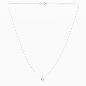 Necklace 18K white gold with an old-cut diamond.