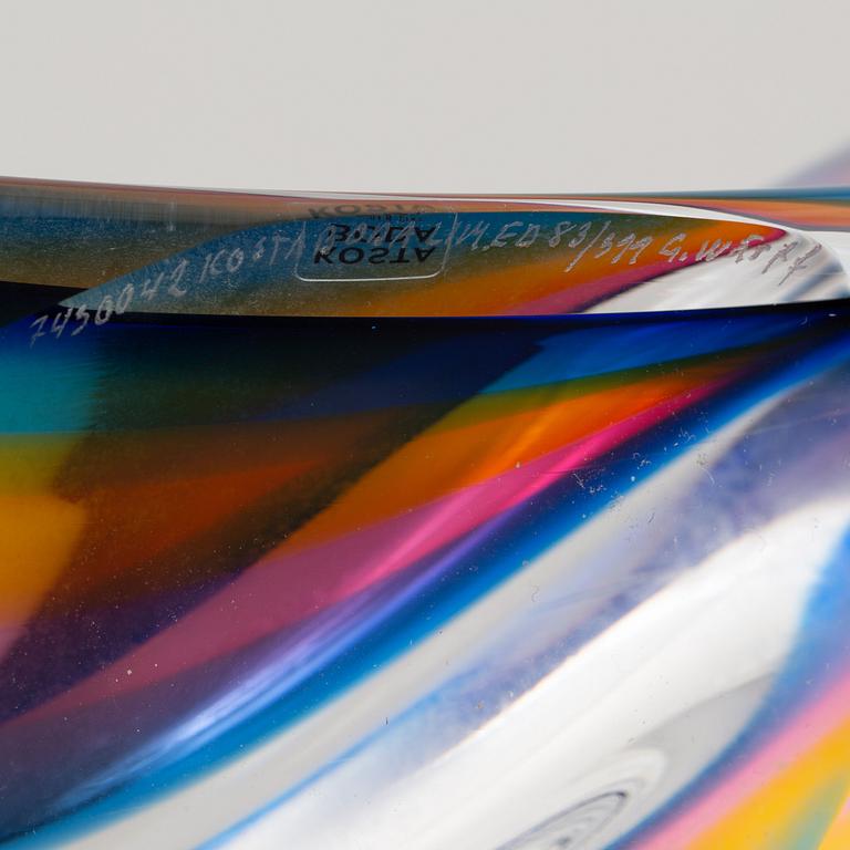Göran Wärff, skulptur, glas, "Fenomen Prisma", Kosta Boda.