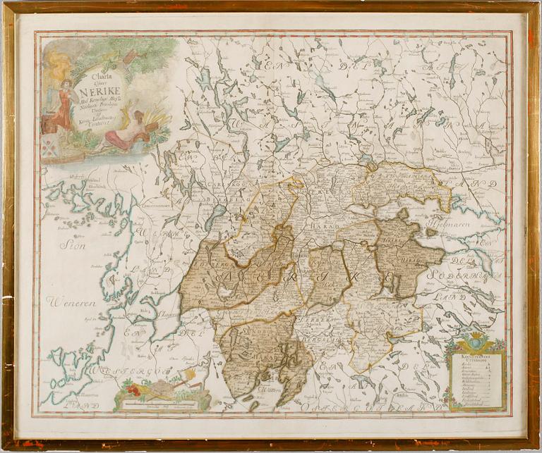 KOPPARSTICK, karta, Nerike, 1745.