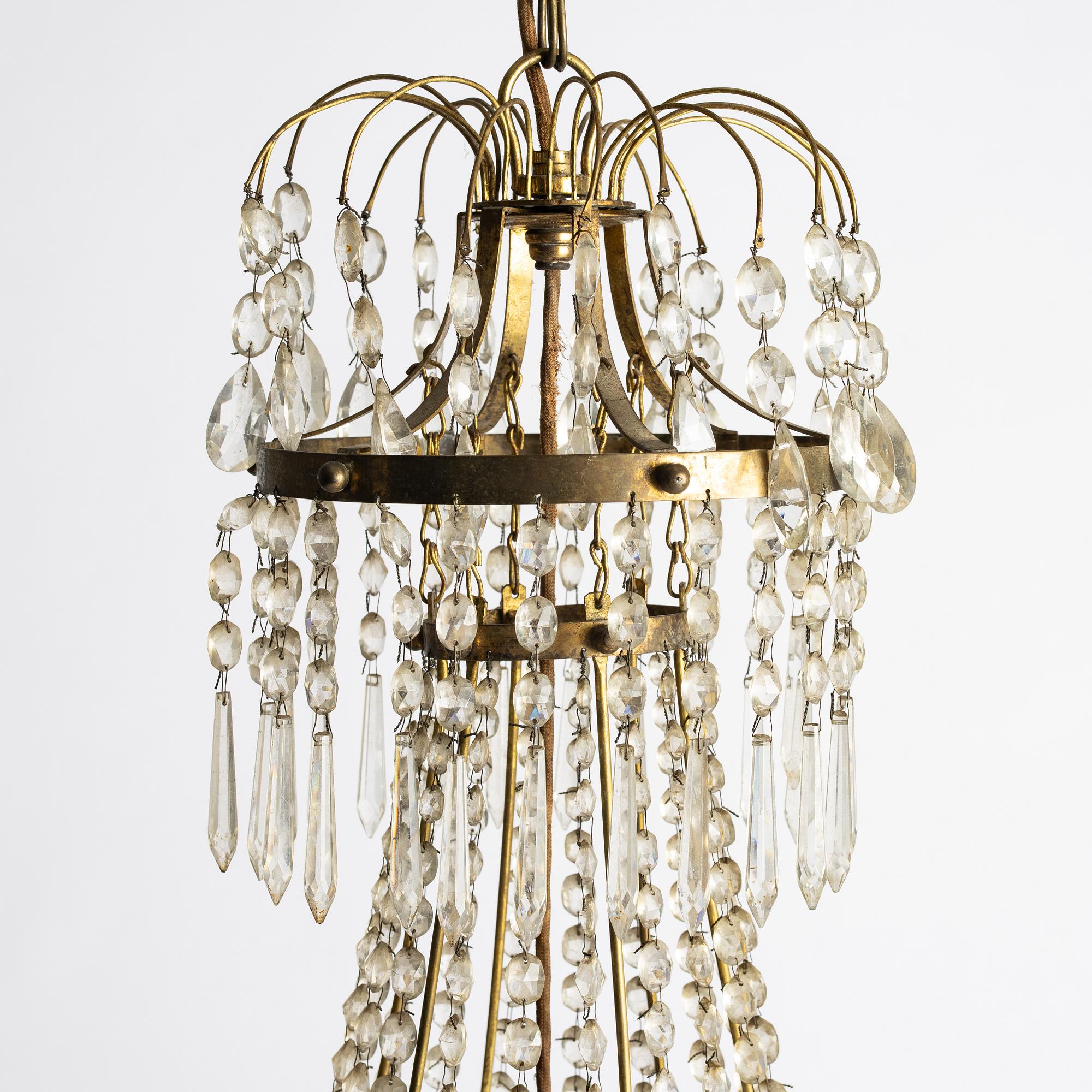 a Swedish chandelier, late 18th century.