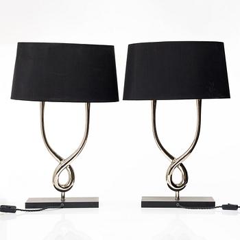 Table lamps, a pair, SLB112, Porta Romana.