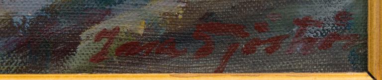 INA SJÖSTRÖM, olja på duk, signerad.