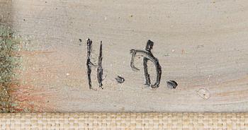 Helge Dahlman, Riders on the beach (Spain).