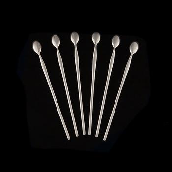 COCKTAILSKEDAR, 6 st, sterling silver, "Tapio", Tapio Wirkkala 1973. Vikt 160,3 g.