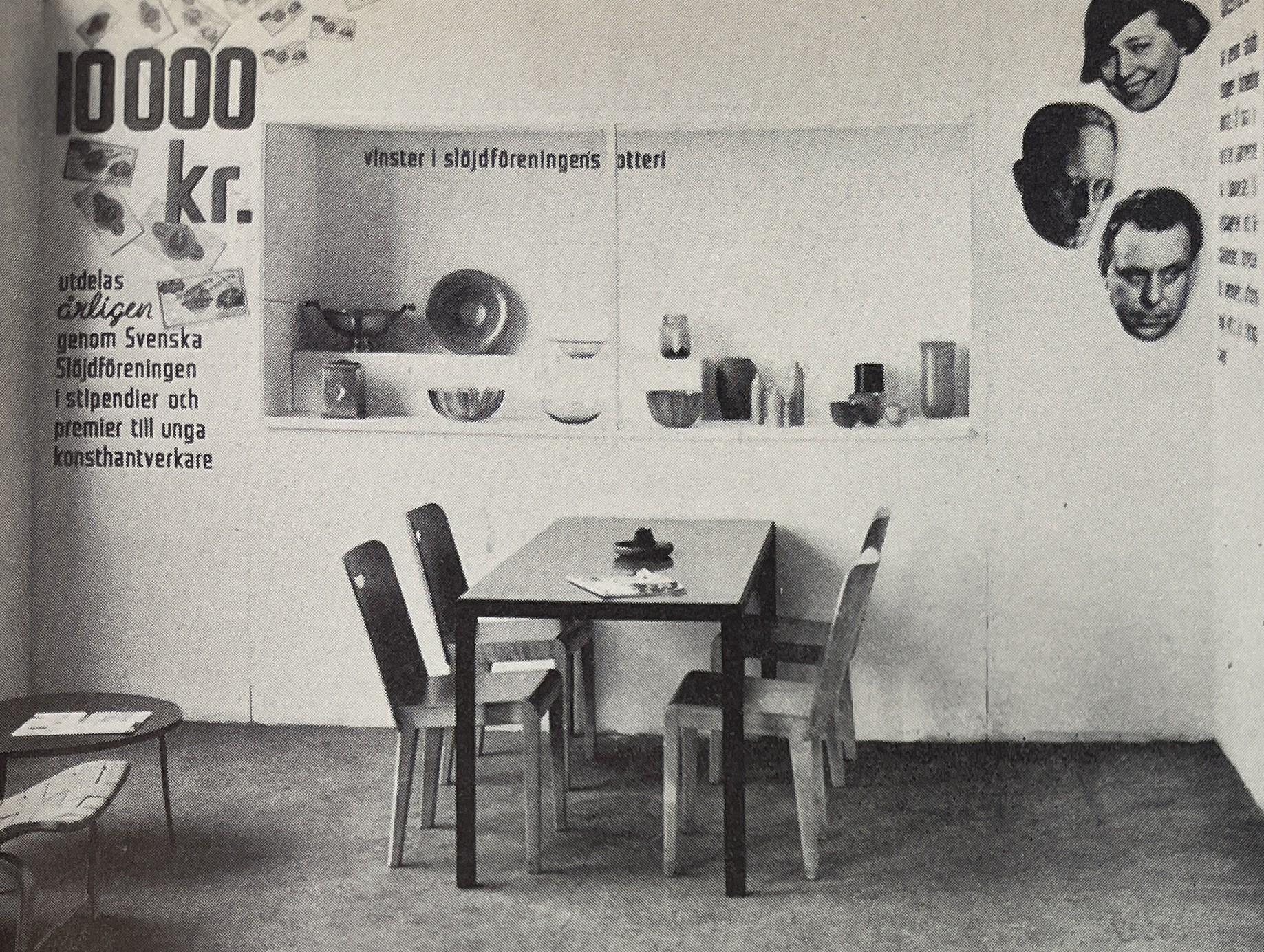 Swedish Modern, a set of four chairs, 1930s.