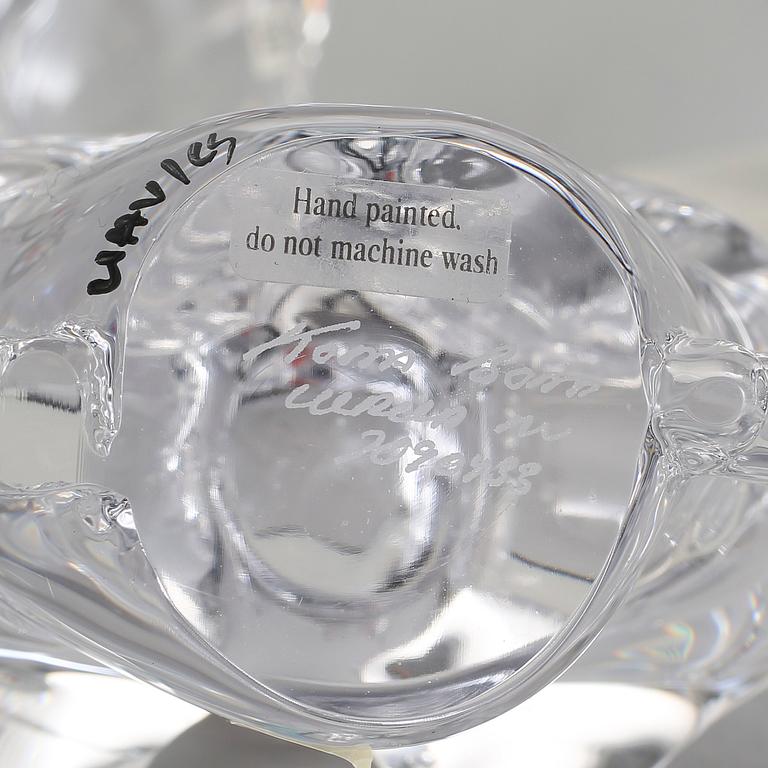 SKULPTURER, 4 st, glas, Ulrica Hydman-Vallien, Kosta Boda.