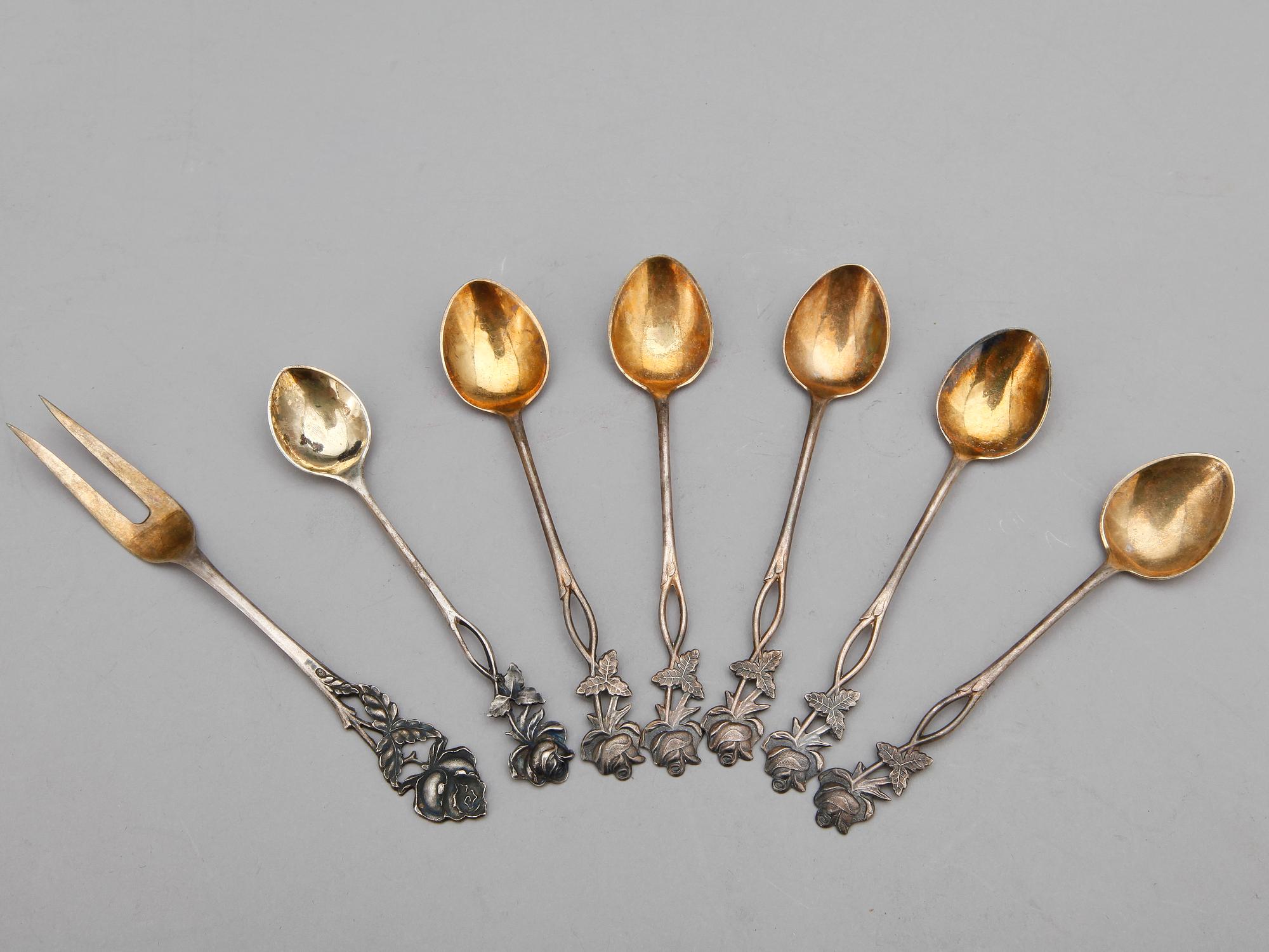 PARTI BESTICK, 33, silver, mestadels Finland. Total vikt ca 805 gram.