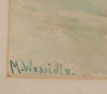 MARGARETHE WOSSIDLO, akvarell, signerad.