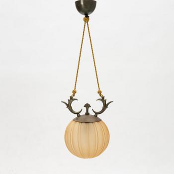 a Swedish Grace ceiling lamp, 1920s-30s.