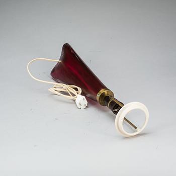 BORDSLAMPA, glas, Carl Fagerlund, 1900-talets mitt/andra hälft.