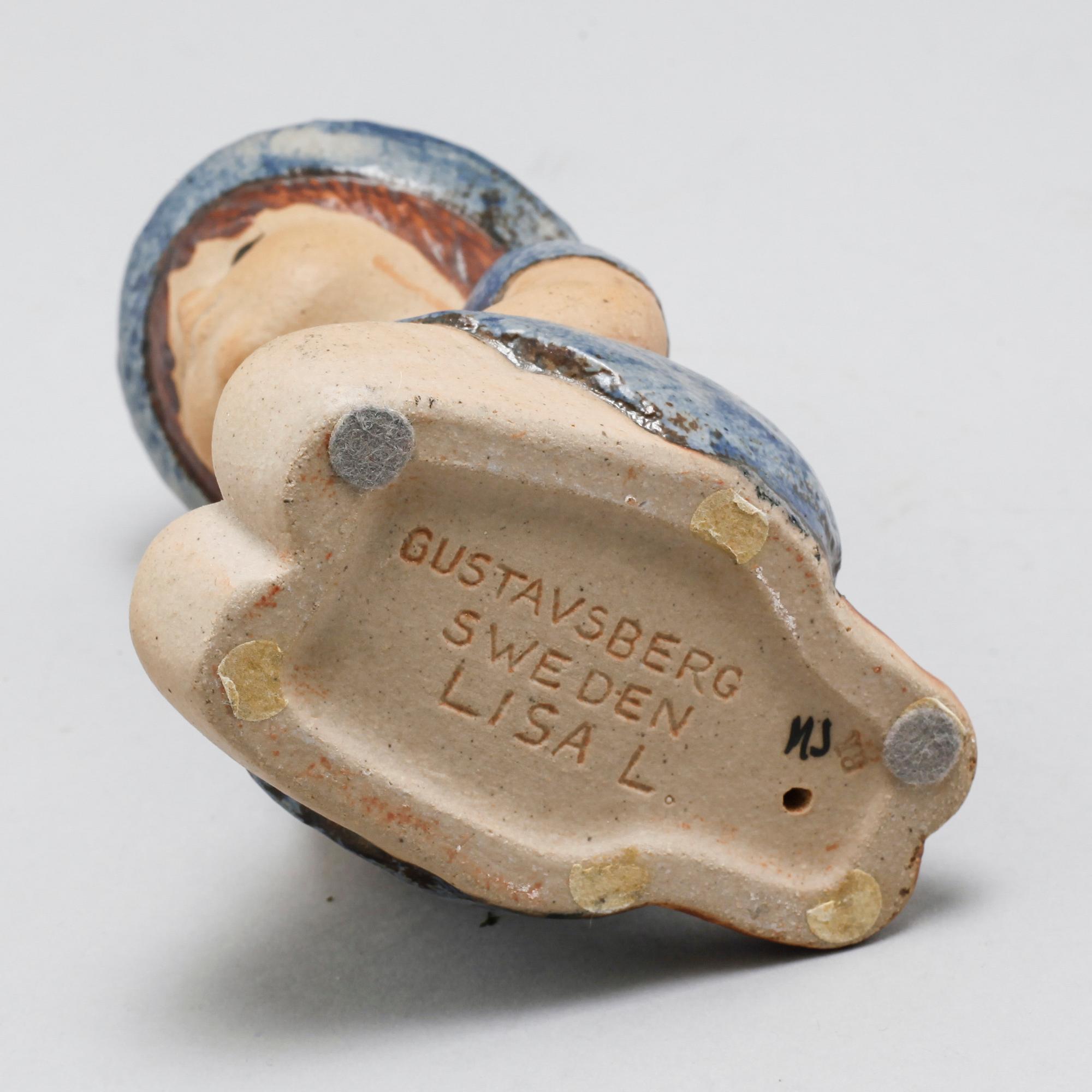 LISA LARSON, three stoneware figurines for Gustavsberg, second half of the 20th century.