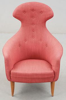 FÅTÖLJ, Kerstin Hörlin-Holmquist, "Stora Eva", Triva-serien, NKs verkstäder i Nyköping, 1950-60-tal.