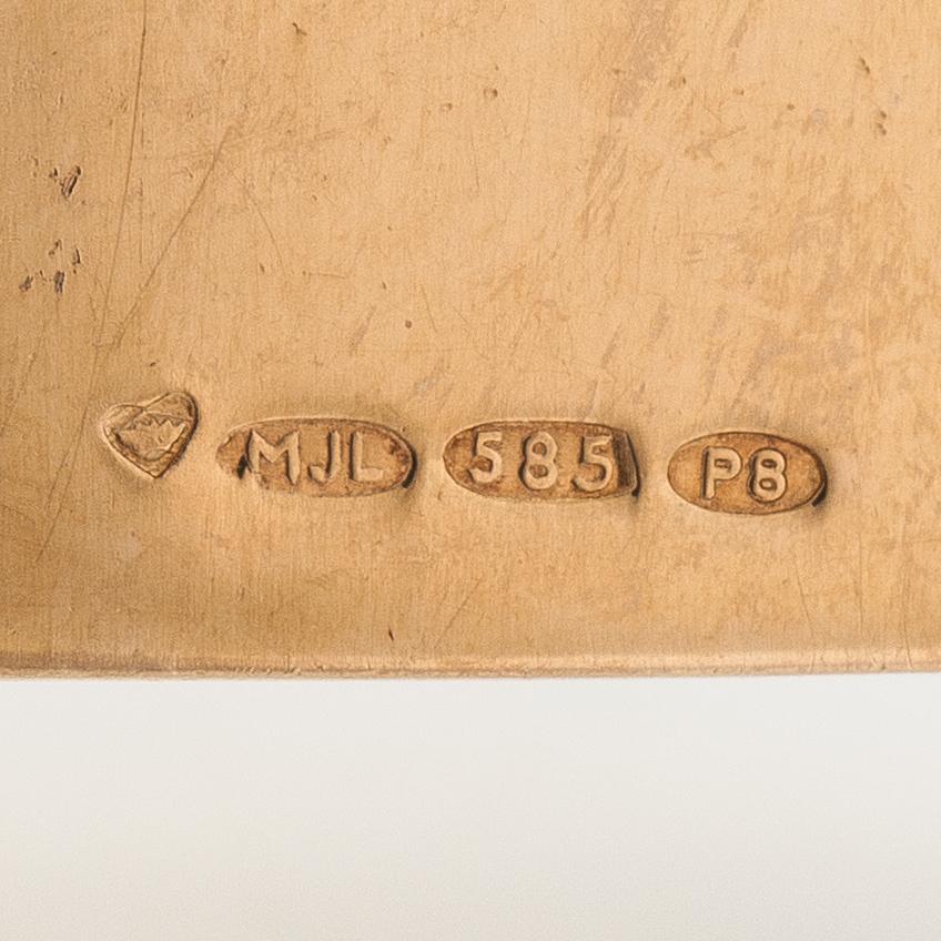 Markku Liitola, A 14K gold necklace/brooch with a heliodor/yellow beryl. Turku 1992.