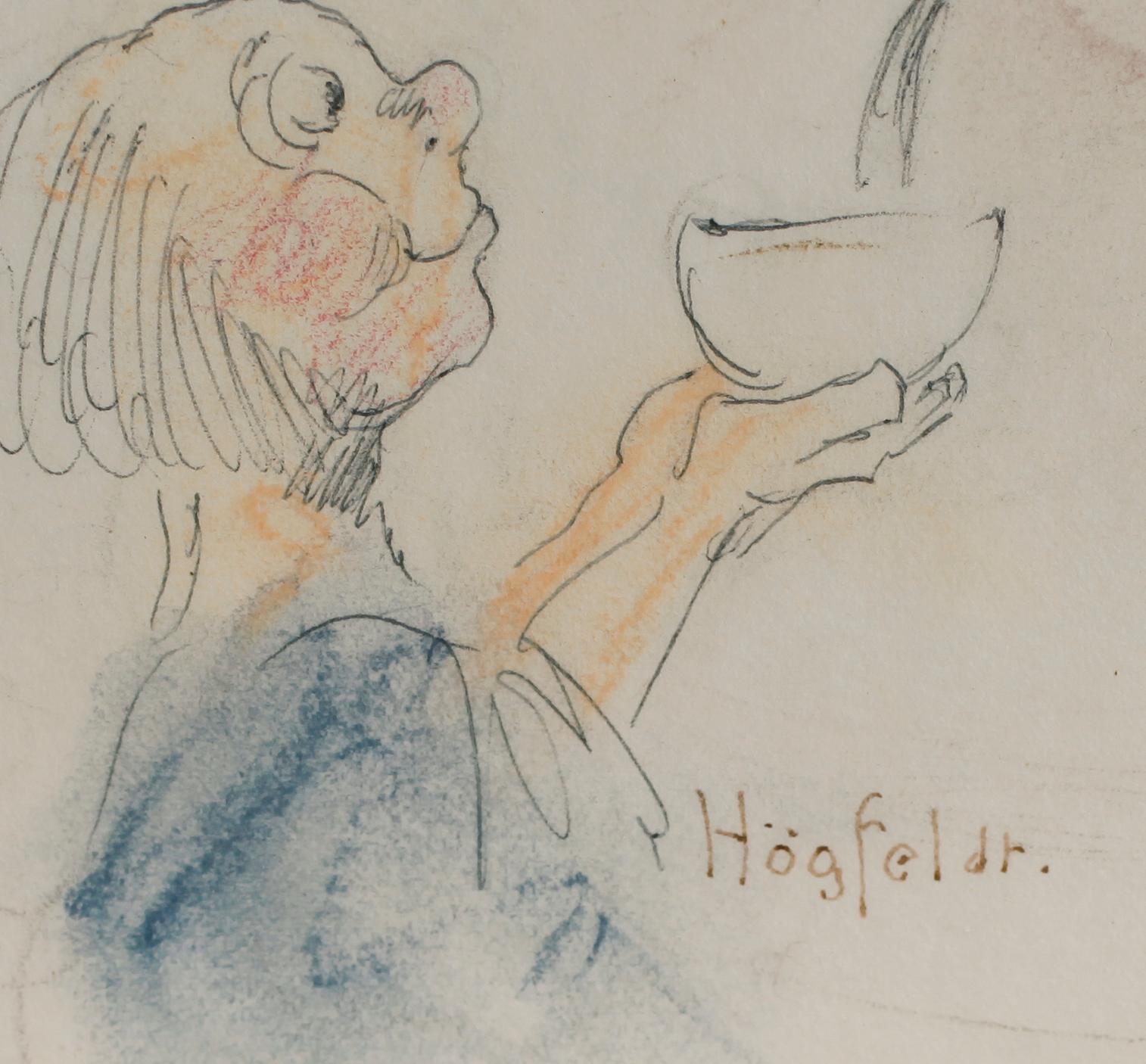 ROBERT HÖGFELDT, 2 st, blandteknik, sign.