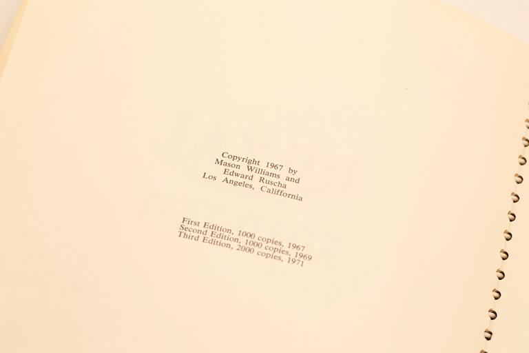 M Williams, E Ruscha o Patrik Nlackwell, "Royal Road Test", 1971.
