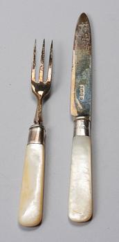 DESSERTBESTICK, 24 delar. Silver. Sheffield 1912.