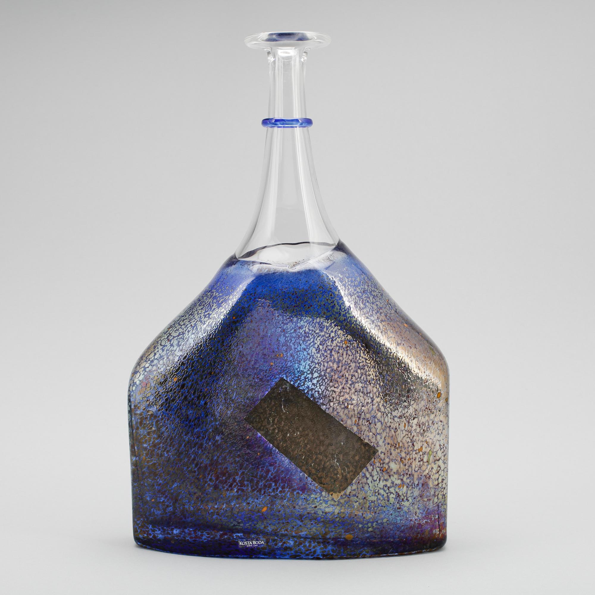 FLASKA glas, Bertil Vallien, Kosta Boda Artist Collection, 1900-talets sista kvartal.