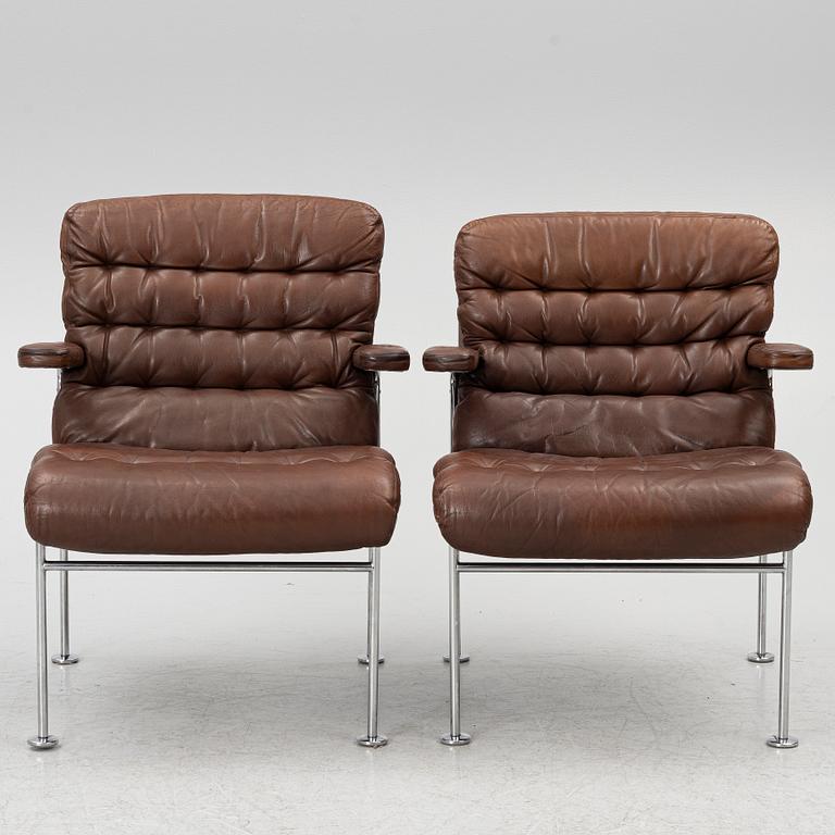 Bruno Mathsson, a pair of 'Birgitta' armchairs, Dux, Sweden,