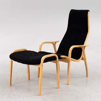 Yngve Ekström, an armchair and a footstool, "Lamino", Swedese, second half of the 20th century.