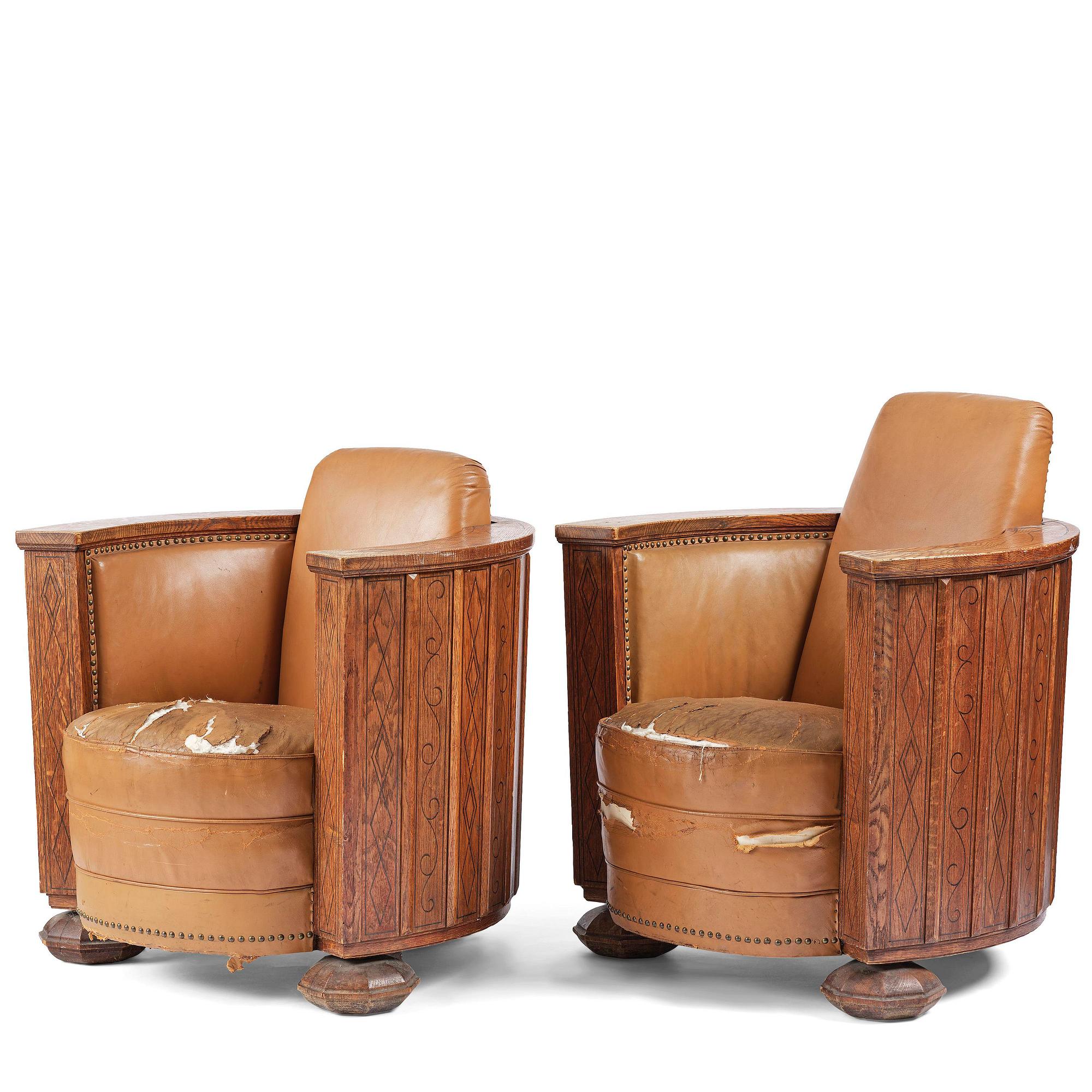 Fåtöljer, ett par, 1920-tal.