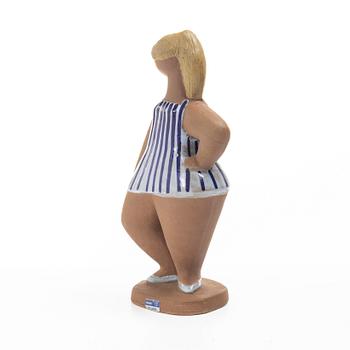 Lisa Larson, figurin, stengods, "Dora", ur serien "ABC-flickor", Gustavsberg.