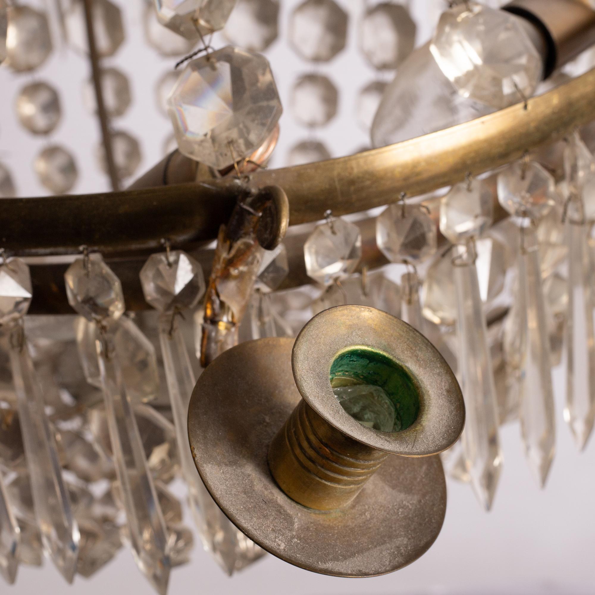 Chandelier, Empire style, mid-20th century.
