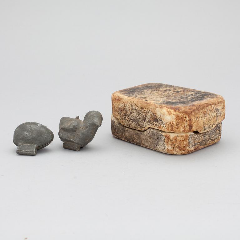 CHOKLADFORMAR & MARSIPANFORM, 3 st, 1900-talets första hälft.