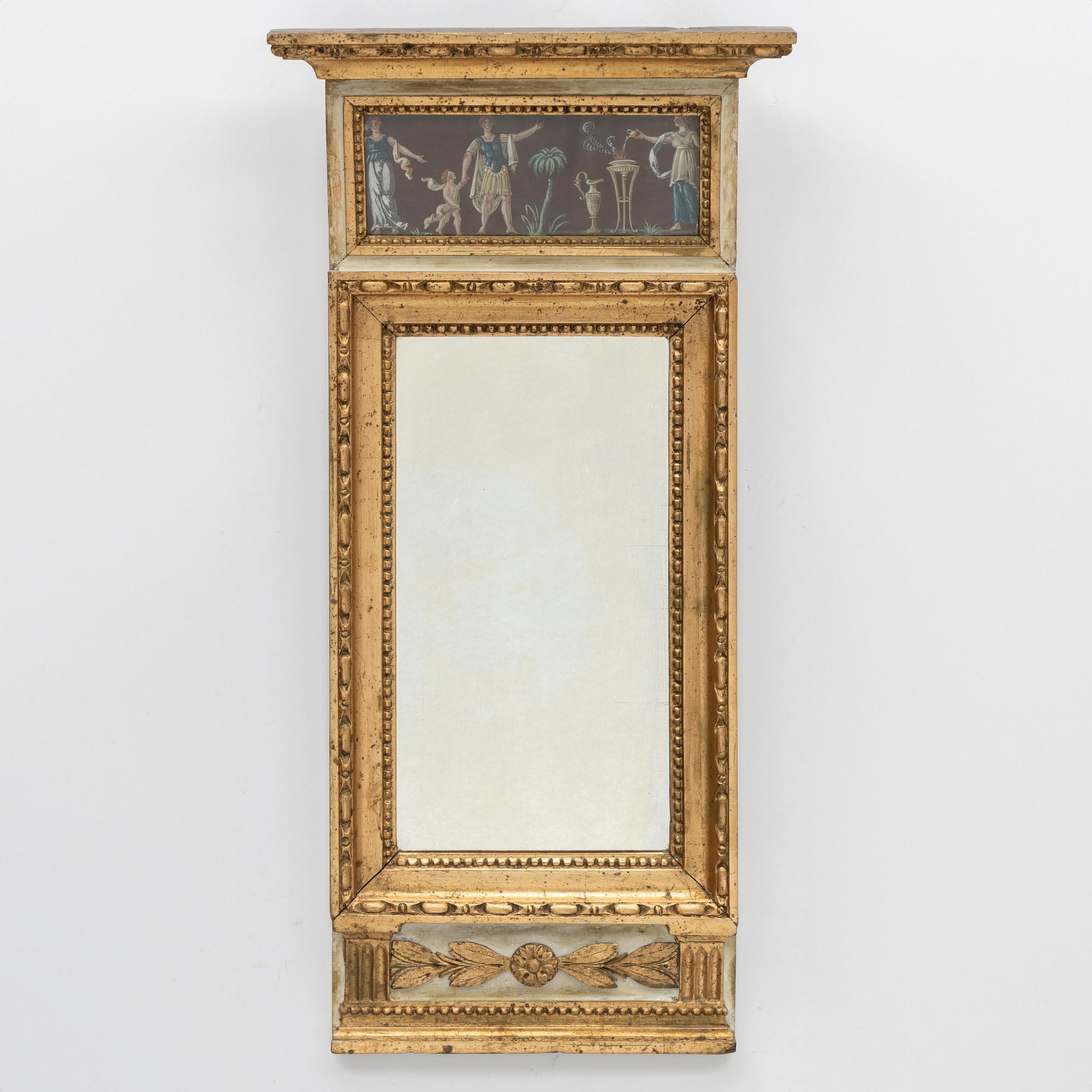 Mirror, late Gustavian, circa 1800.