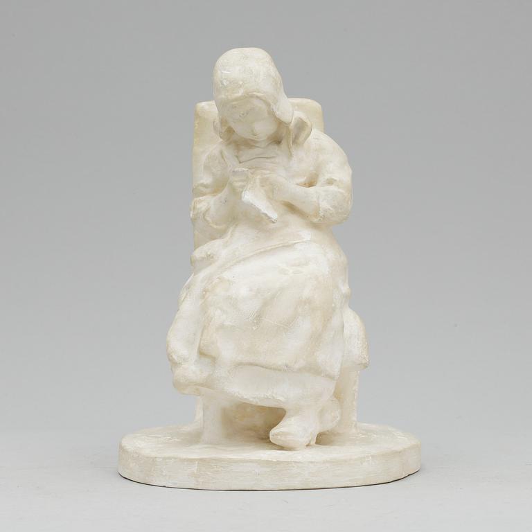 RUTH MILLES, skulptur, gips, signerad och daterad 1911.
