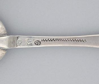 SKEDAR, 3 st, silver, olika mästare, Sverige 1700-tal. Bla Gustaf Stafhell, Stockholm 1773 och Arboga. Vikt 137 gr.