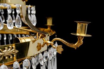 LJUSKRONA, empirestil, 1800-/1900-tal. Höjd ca 120 cm.